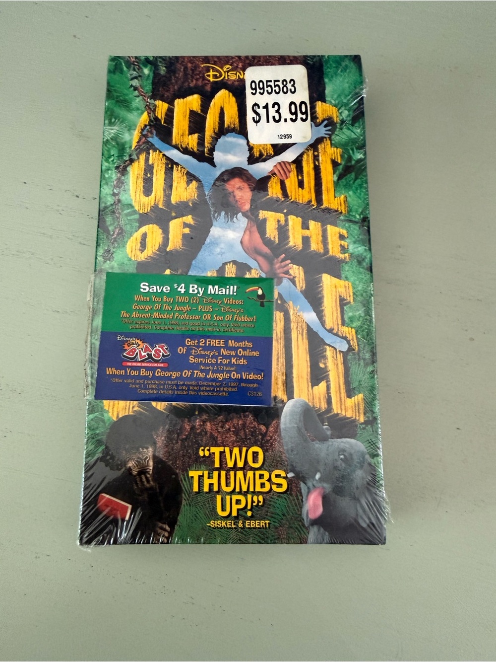 Vintage NEW Factory Sealed Walt Disney's George of the Jungle VHS Tape (1997)
